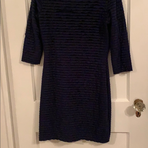 Navy Ruffled Bodycon Dress - Picture 4 of 4